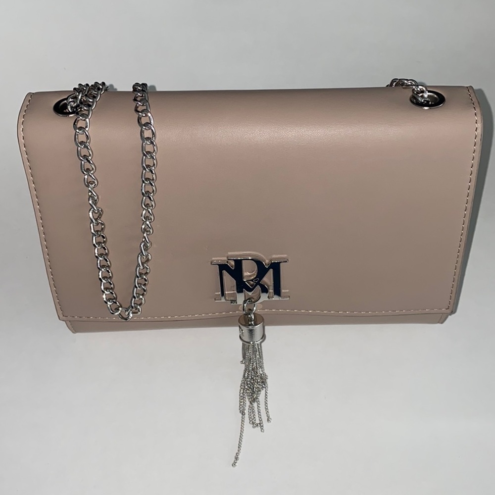 Women’s Metal Fringe Vegan Leather Purse BADGLEY MISCHKA Taupe